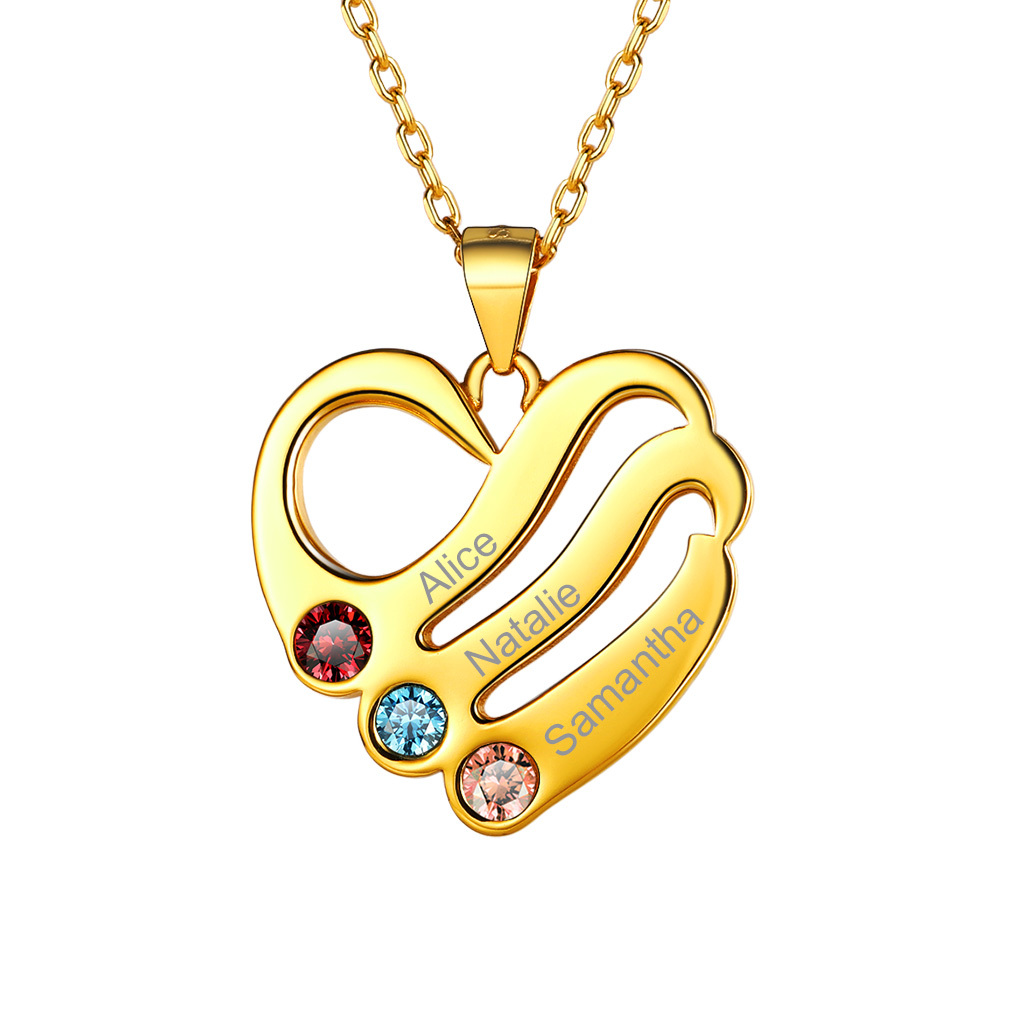 Collier Cœur Personnalisé or 