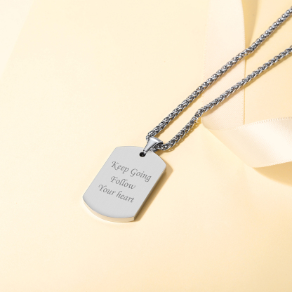 Collier d'Urgence Personnalisé en Acier Inoxydable Détail