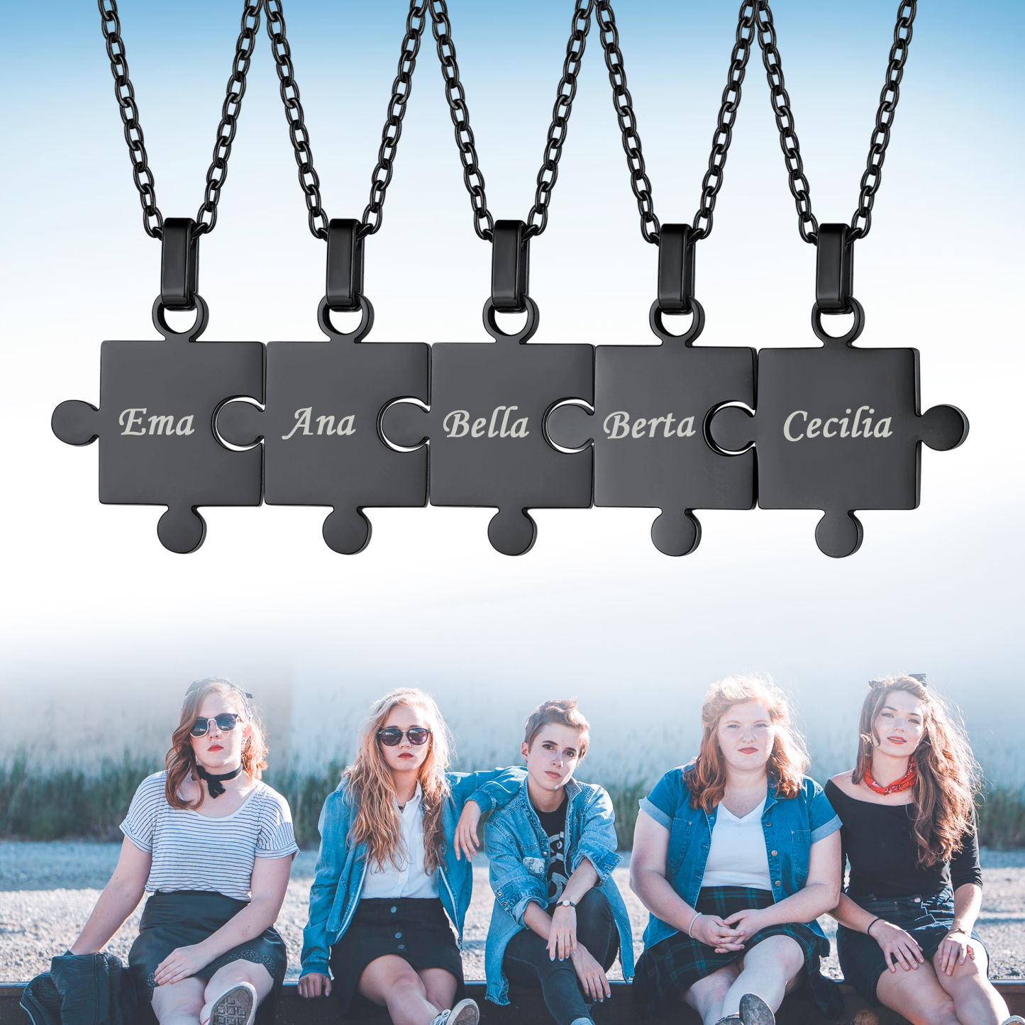 Collier Puzzle Personnalisé en Acier 316L 