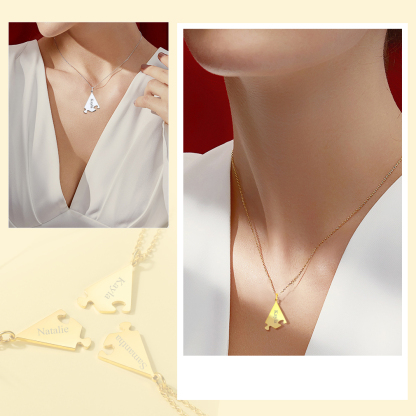 Collier d'Amitié Personnalisé Puzzle Gravé  Modèle