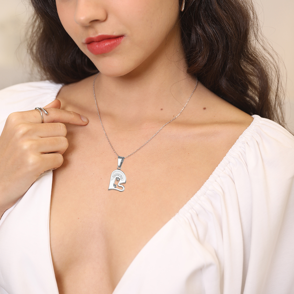 Collier Couple Personnalisé Puzzle Cadeau de Saint-Valentin 