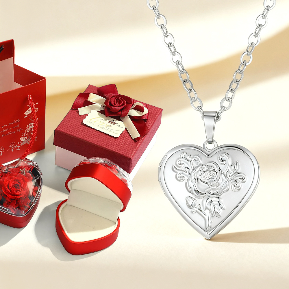 Collier Médaillon Cœur Personnalisé avec Photo