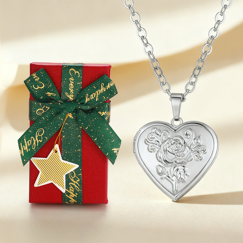 Collier Médaillon Cœur Personnalisé avec Photo