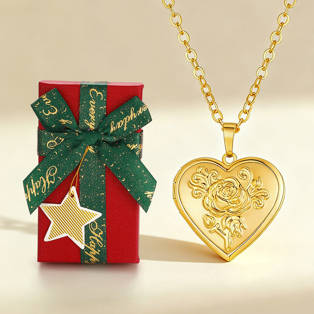 Collier Médaillon Cœur Personnalisé avec Photo