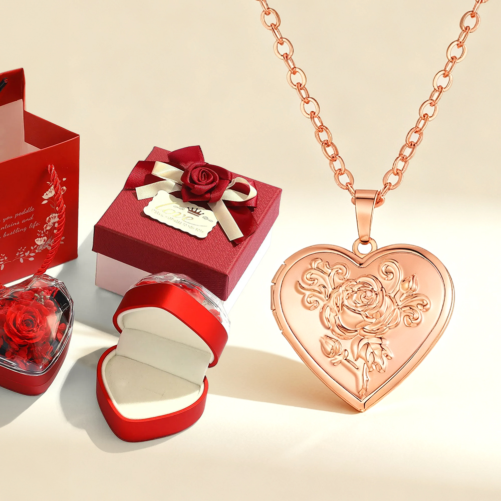 Collier Médaillon Cœur Personnalisé avec Photo