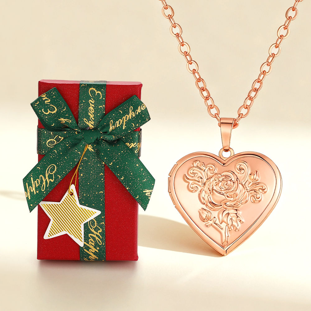 Collier Médaillon Cœur Personnalisé avec Photo