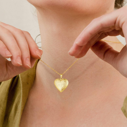 Collier Médaillon Cœur Personnalisé avec Photo