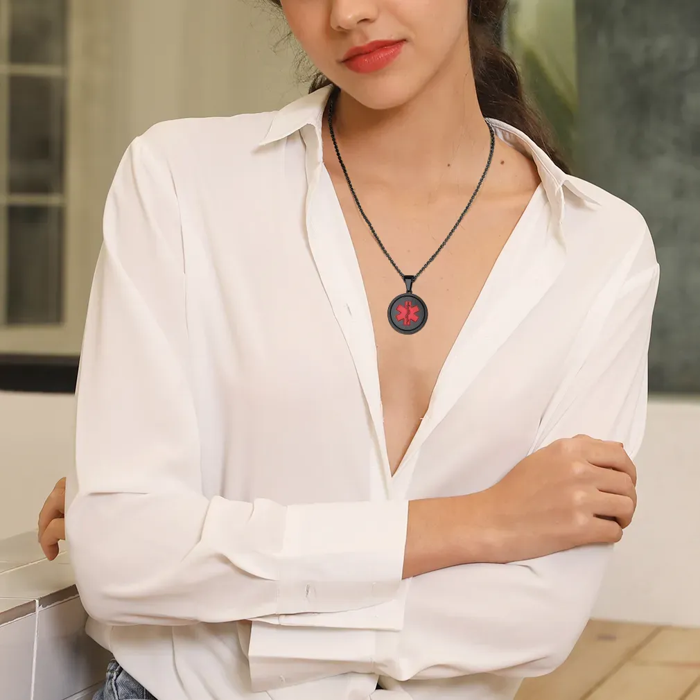 Collier Médical d'Alerte Gravé