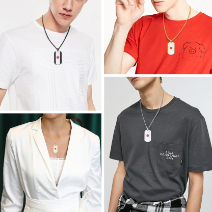 Collier Médical Personnalisé Gravé pour Hommes 