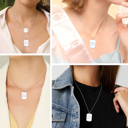 Collier Personnalisé avec Chaîne Réglable