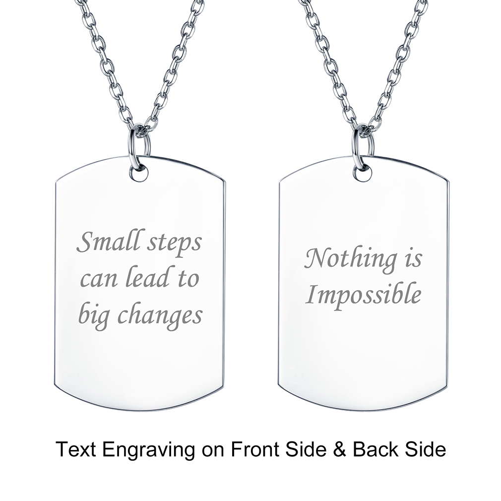 Collier Personnalisé en Argent sterling avec Chaîne Réglable pour Femme Argenté  