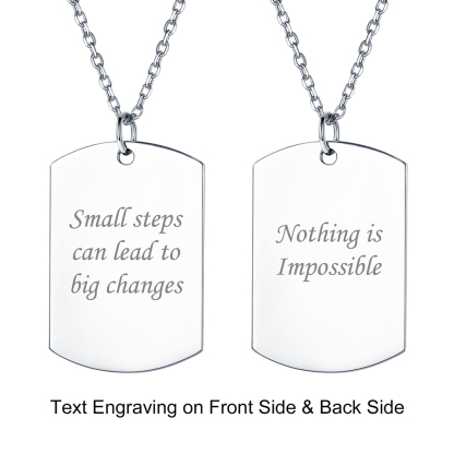 Collier Personnalisé en Argent sterling avec Chaîne Réglable pour Femme Argenté  