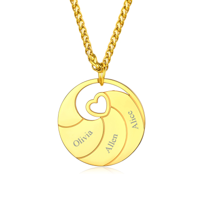 Collier Prénom Personnalisé Gravé en Acier Inoxydable Or