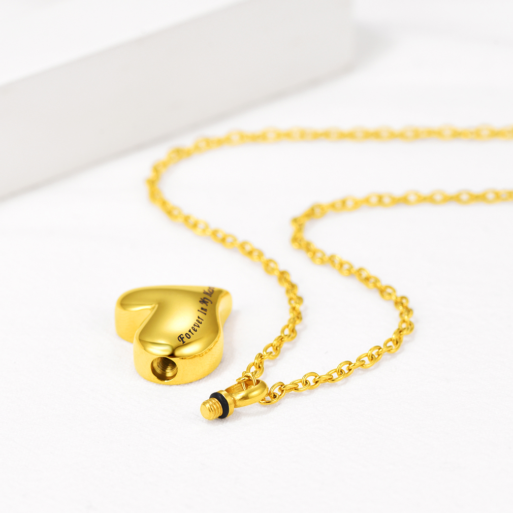Collier Urne Crémation Cœur  pour Cendres 