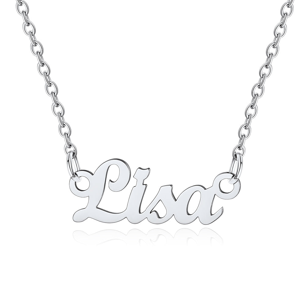 Collier Personnalisé avec Nom en Acier Inoxydable Lisa Argenté