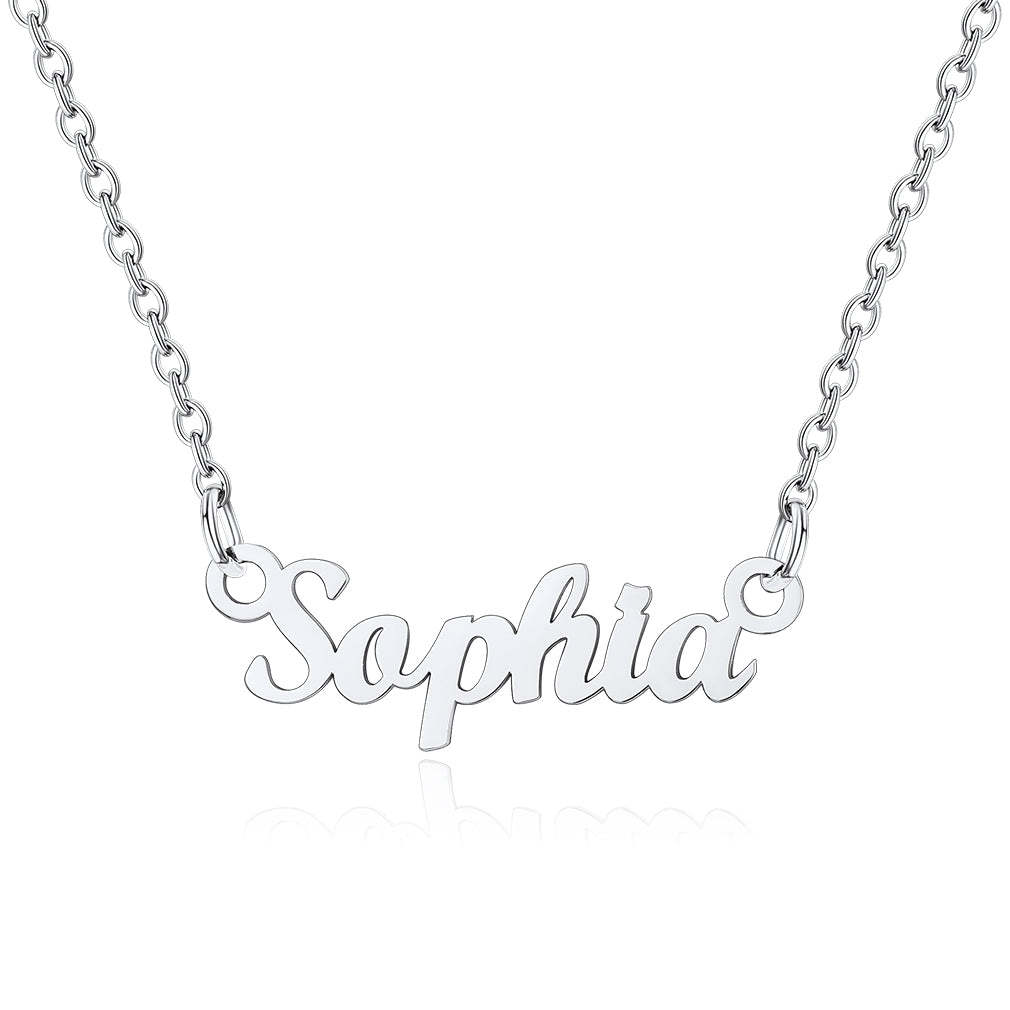 Collier Personnalisé avec Nom en Acier Inoxydable Sophia Argenté