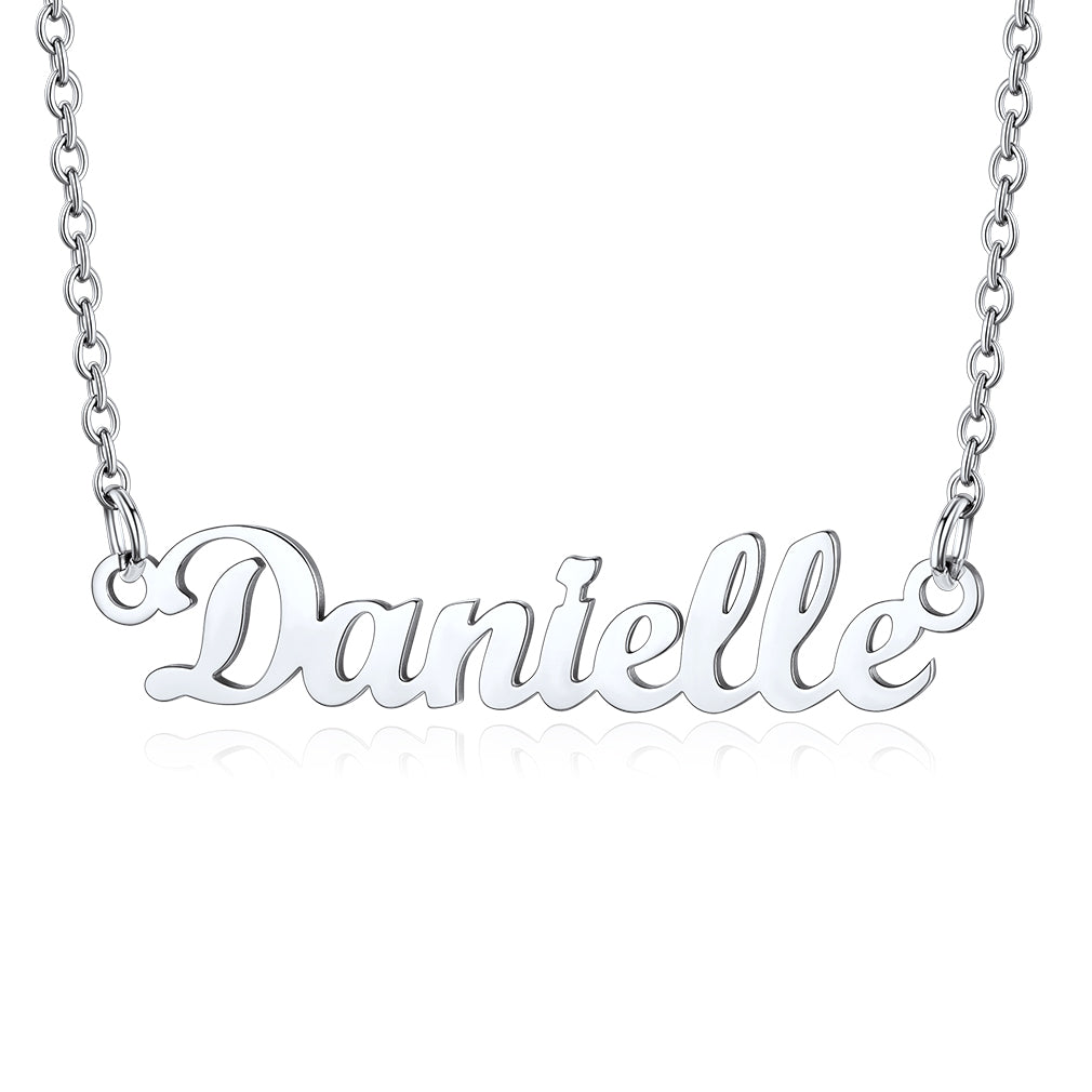 Collier Personnalisé avec Nom en Acier Inoxydable Daniel Argent