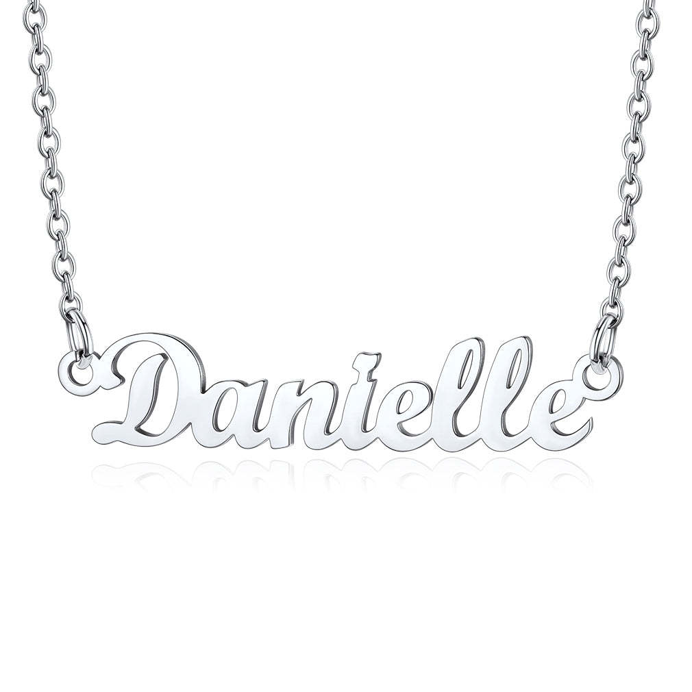 Collier Personnalisé avec Nom en Acier Inoxydable Daniel Argent