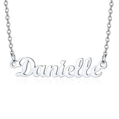 Collier Personnalisé avec Nom en Acier Inoxydable Daniel Argent