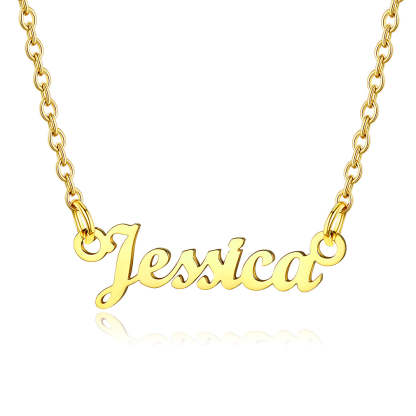 Collier Personnalisé avec Nom en Acier Inoxydable Jessica Or