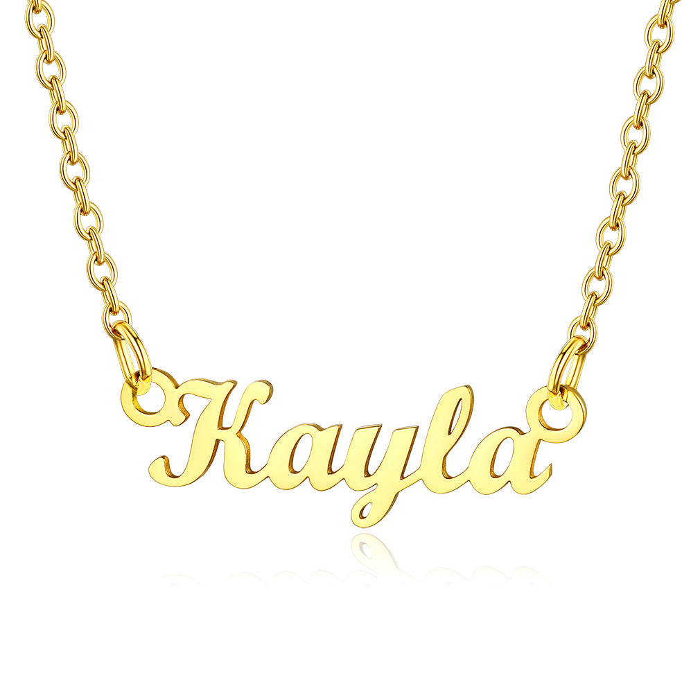 Collier Personnalisé avec Nom en Acier Inoxydable Kayla Or