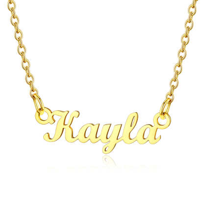 Collier Personnalisé avec Nom en Acier Inoxydable Kayla Or
