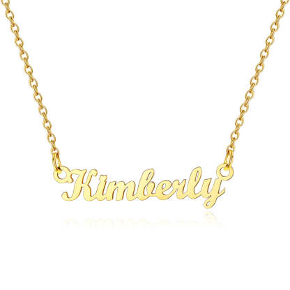 Collier Personnalisé avec Nom en Acier Inoxydable Kim Or