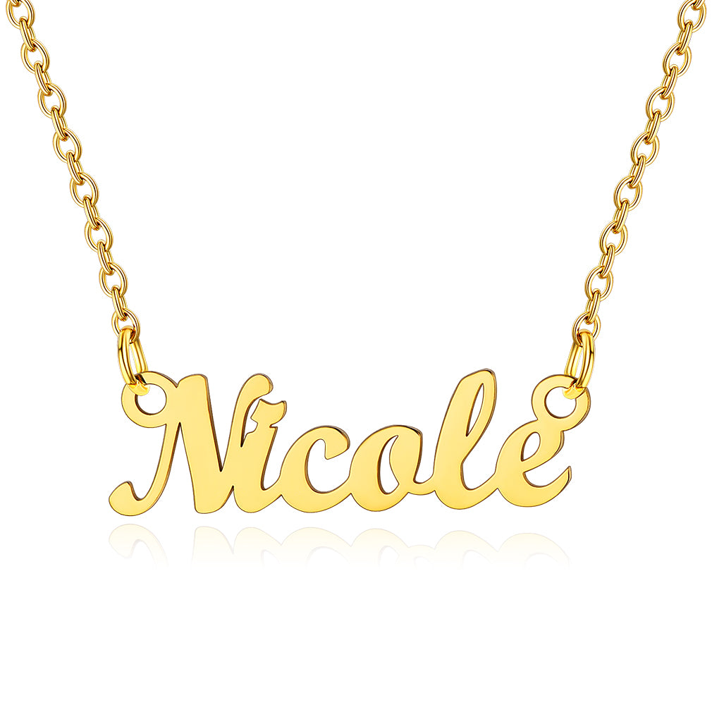 Collier Personnalisé avec Nom en Acier Inoxydable Nico Or