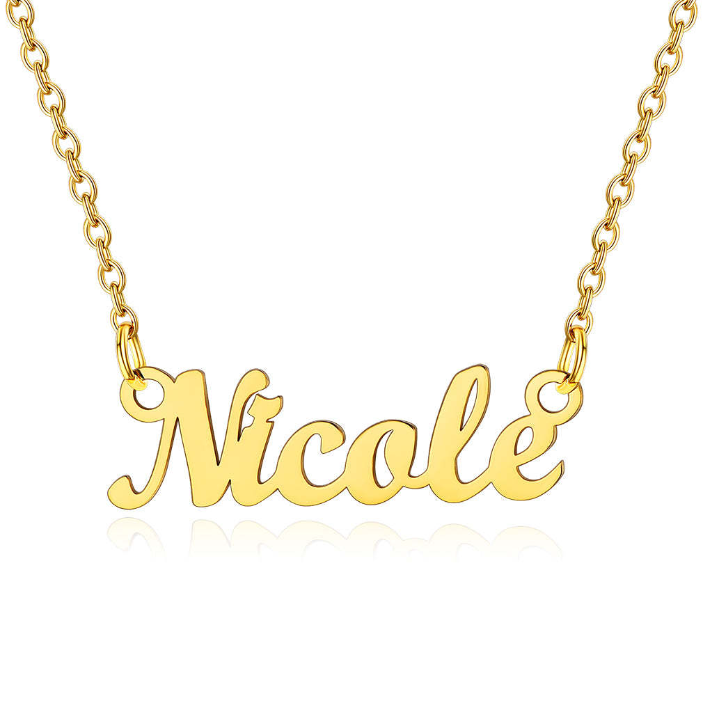 Collier Personnalisé avec Nom en Acier Inoxydable Nico Or