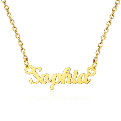 Collier Personnalisé avec Nom en Acier Inoxydable Sophia Or