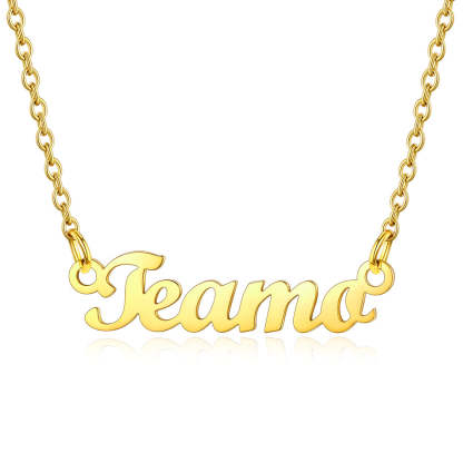 Collier Personnalisé avec Nom en Acier Inoxydable Teamo Or