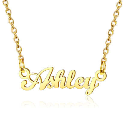 Collier Personnalisé avec Nom en Acier Inoxydable Ashley Or