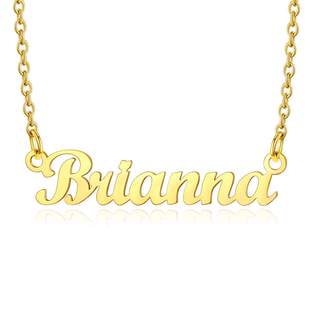 Collier Personnalisé avec Nom en Acier Inoxydable Brianna Or