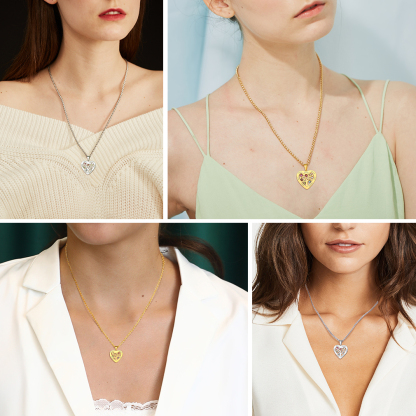 Collier Arbre de Vie avec 2 à 7 Pierres de Naissance Modèle