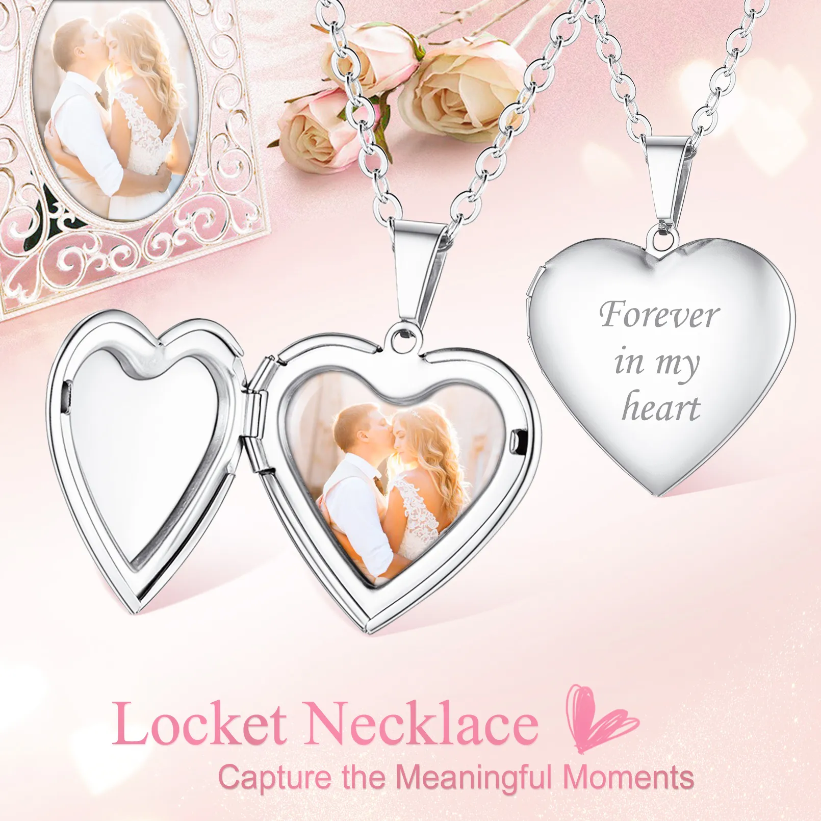 Collier Personnalisé Cœur Gravé pour Femme