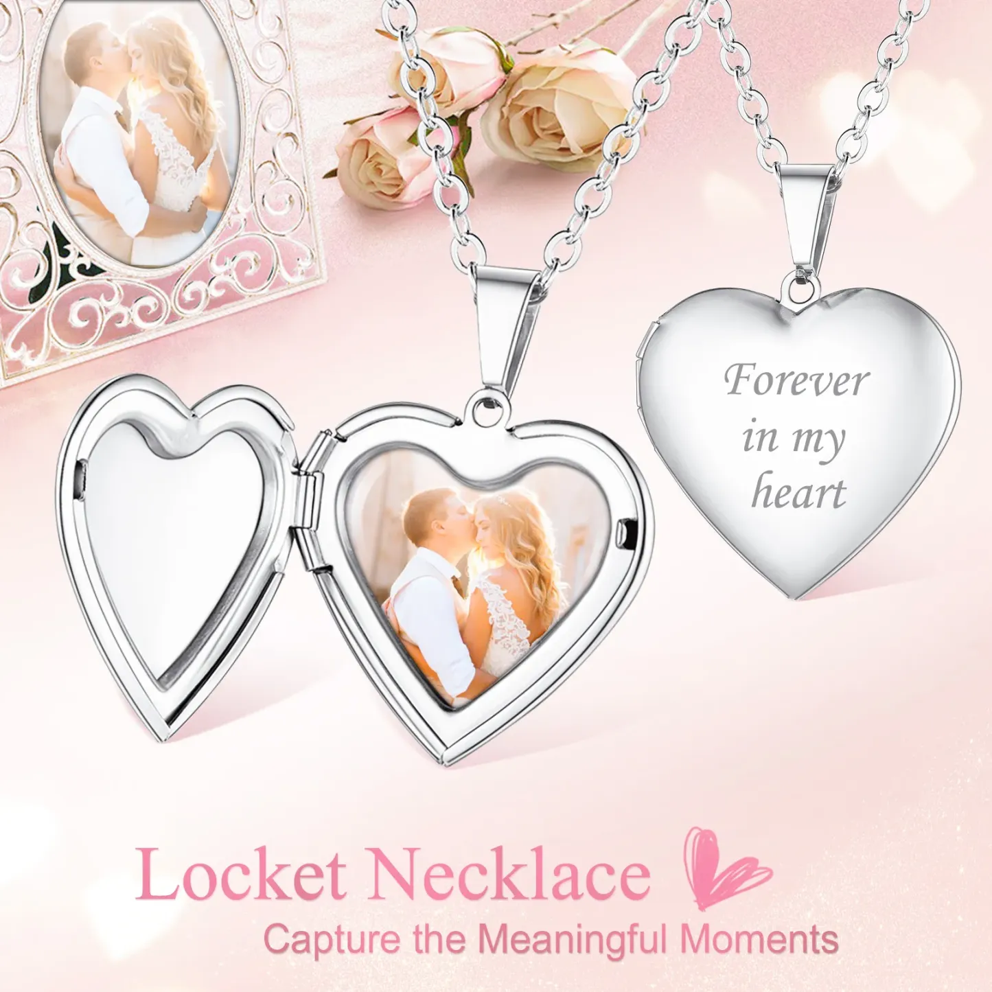 Collier Personnalisé Cœur Gravé pour Femme