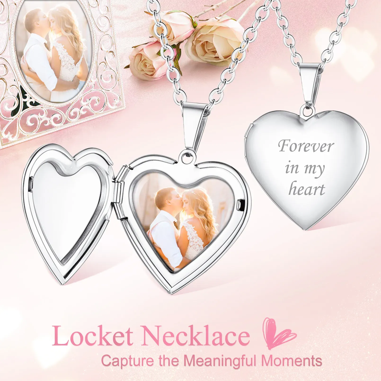 Collier Personnalisé Cœur Gravé pour Femme