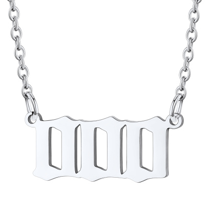 Collier Personnalisé Numéro Angélique Argenté