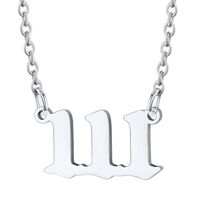 Collier Personnalisé Numéro Angélique  Numéro 111