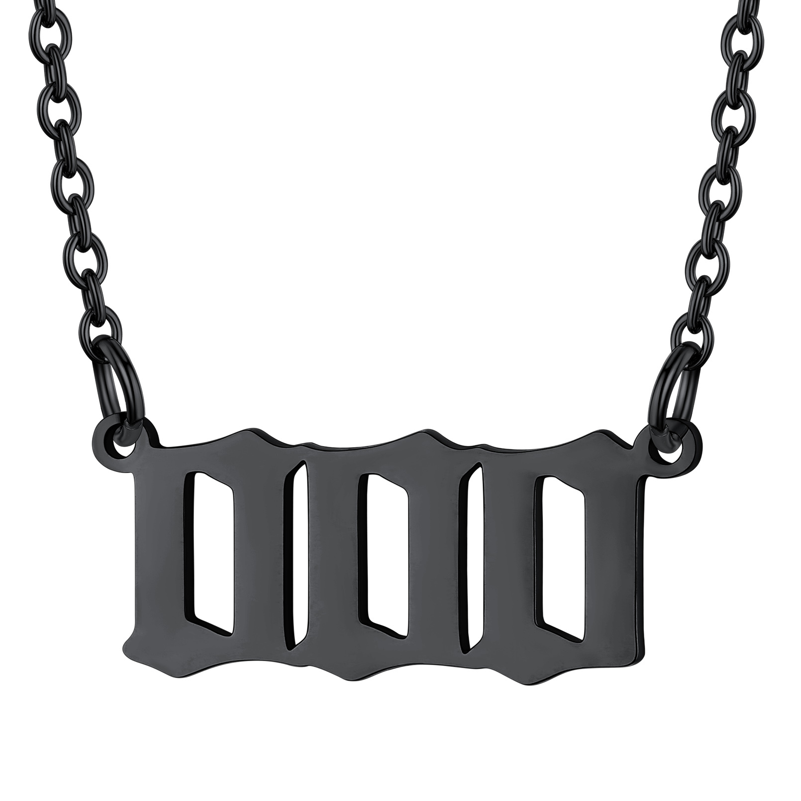 Collier Personnalisé Numéro Angélique Noir Numéro 000