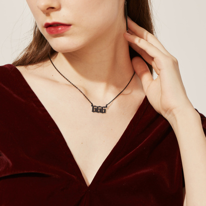 Collier Personnalisé Numéro Angélique Numéro 666