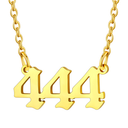 Collier Personnalisé Numéro Angélique Or Numéro  444