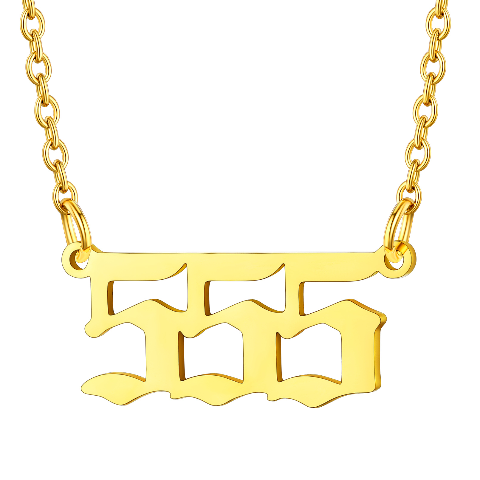 Collier Personnalisé Numéro Angélique Or Numéro 555
