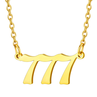 Collier Personnalisé Numéro Angélique Numéro 777