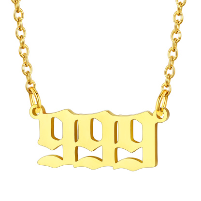 Collier Personnalisé Numéro Angélique Numéro  999