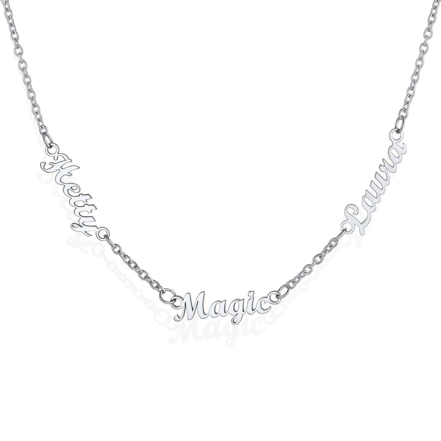 Collier Ras-du-Cou Personnalisé avec 3 Prénoms