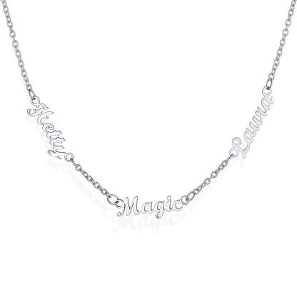 Collier Ras-du-Cou Personnalisé avec 3 Prénoms