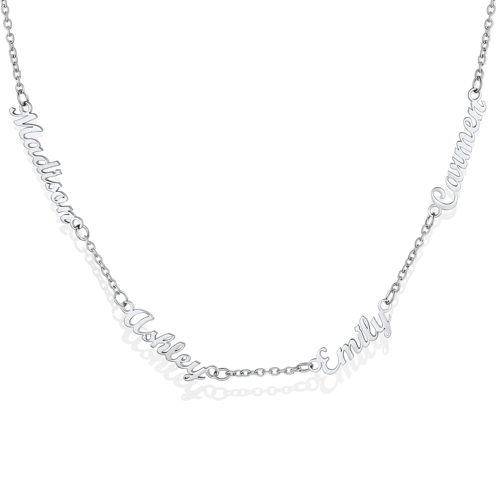 Collier Ras-du-Cou Personnalisé avec 4 Prénoms