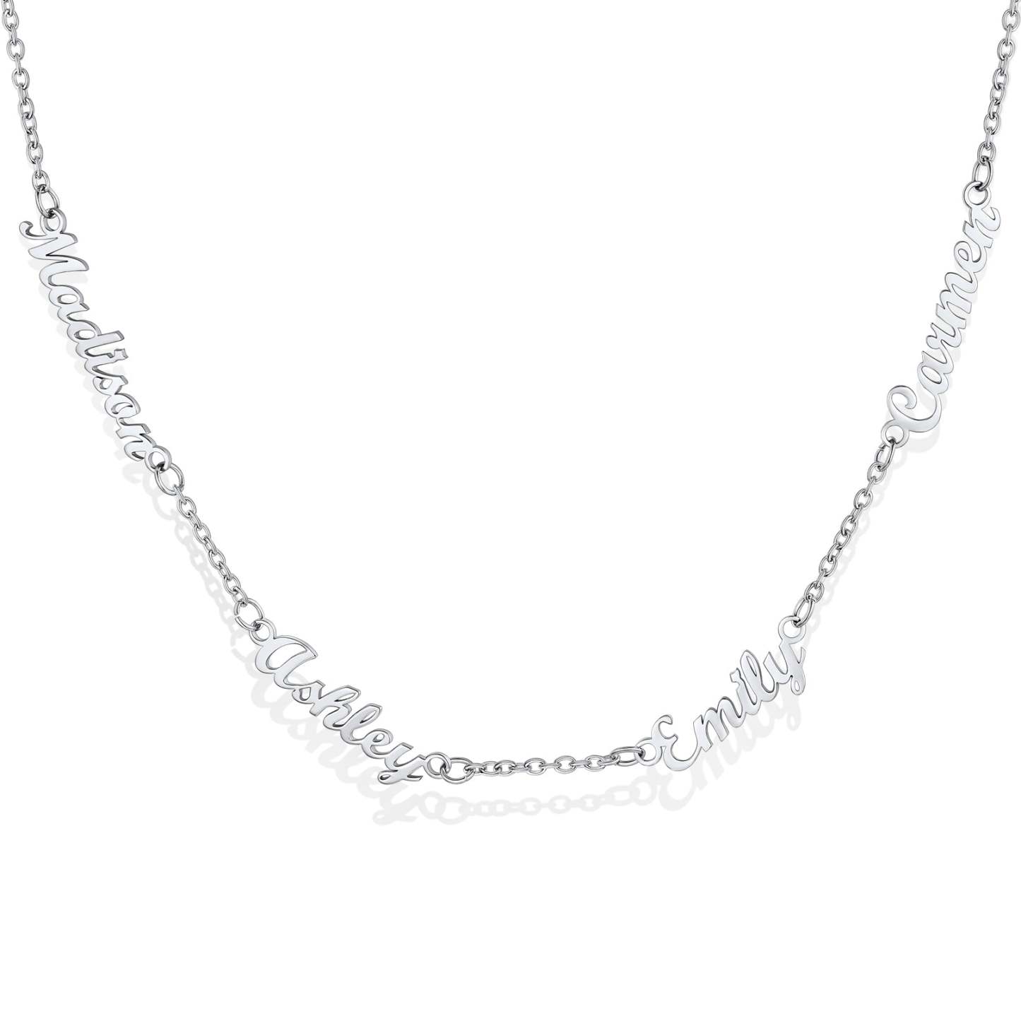 Collier Ras-du-Cou Personnalisé avec 4 Prénoms