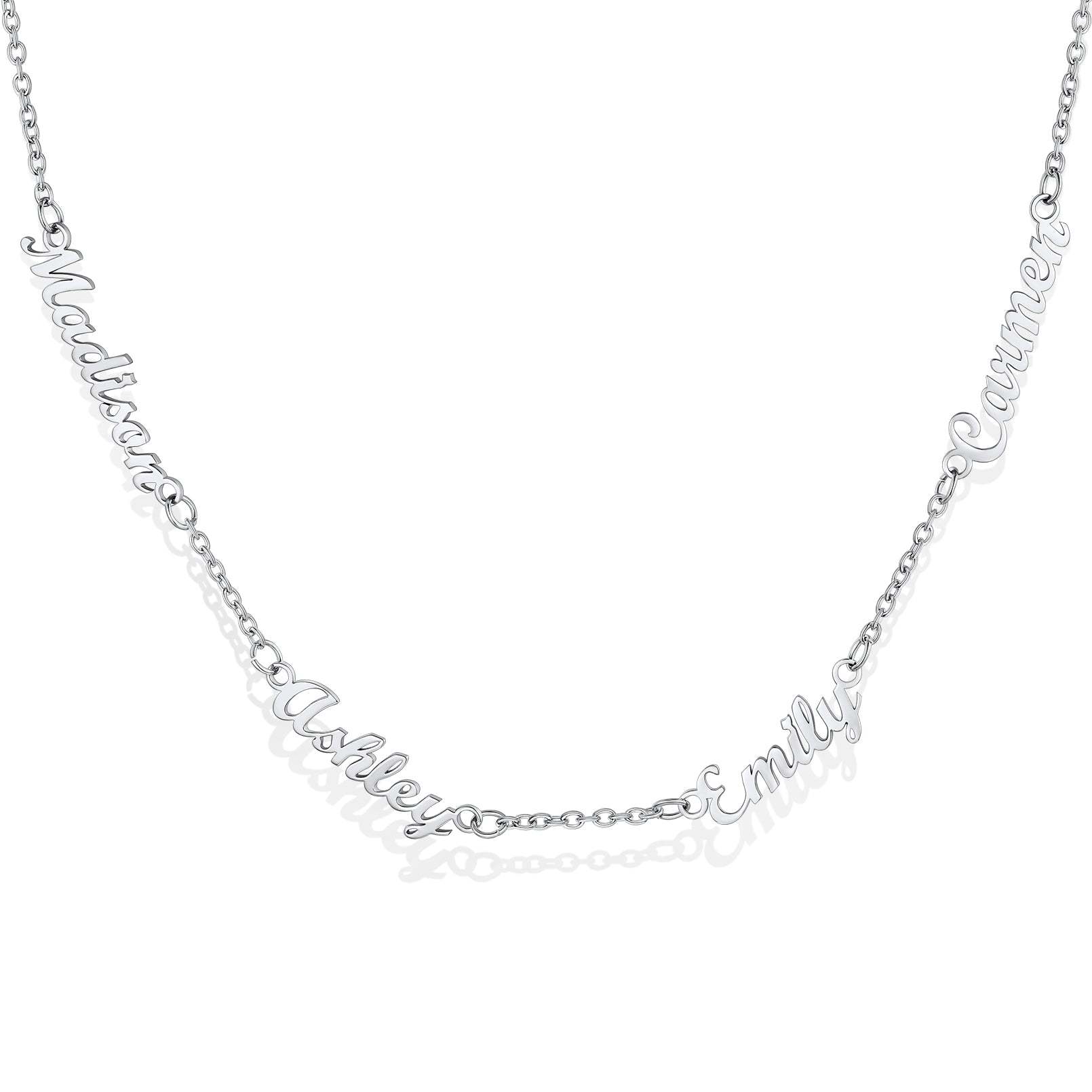 Collier Ras-du-Cou Personnalisé avec 4 Prénoms